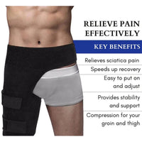 Hip Brace Thigh Compression Sleeve, Hamstring & Groin Compression Support Wrap for Hip Pain Relief, Sciatica,Quad Muscle Strains