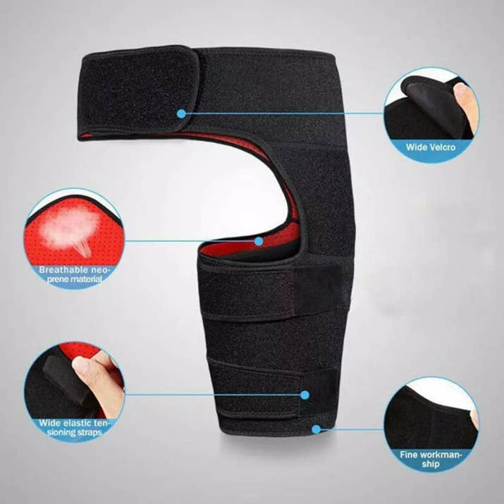 Hip Brace Thigh Compression Sleeve, Hamstring & Groin Compression Support Wrap for Hip Pain Relief, Sciatica,Quad Muscle Strains
