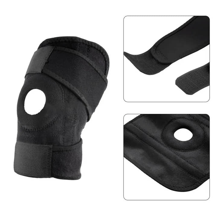 Knee Brace with Side Stabilizers Breathable Adjustable Knee Support Suitable for Sport Training and Knee Pain